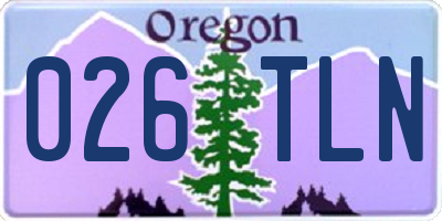 OR license plate 026TLN