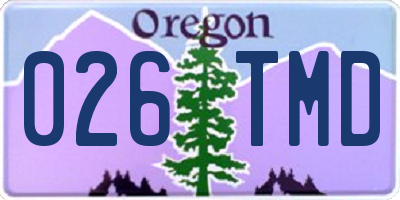 OR license plate 026TMD