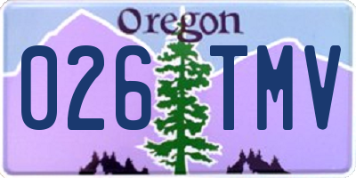 OR license plate 026TMV