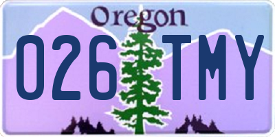 OR license plate 026TMY
