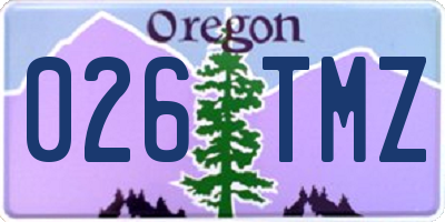 OR license plate 026TMZ