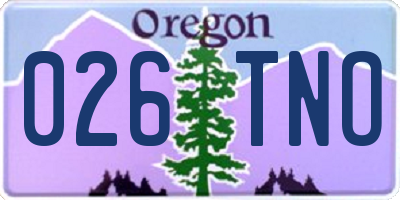 OR license plate 026TNO