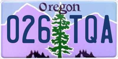 OR license plate 026TQA