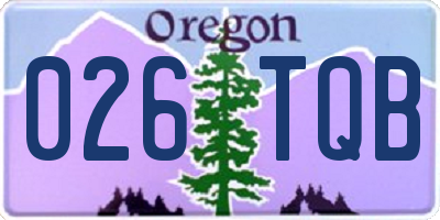 OR license plate 026TQB
