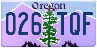 OR license plate 026TQF