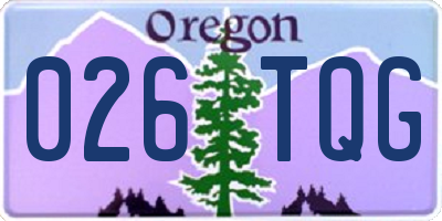 OR license plate 026TQG