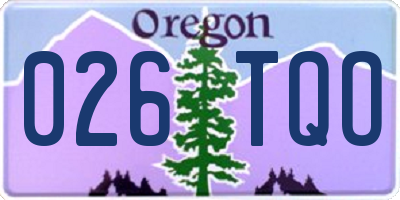 OR license plate 026TQO