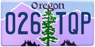 OR license plate 026TQP