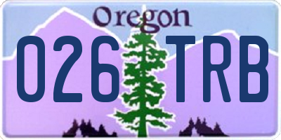 OR license plate 026TRB
