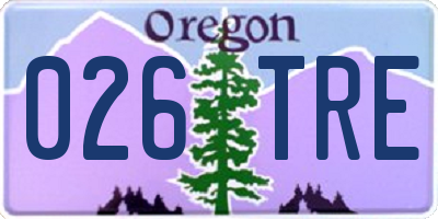 OR license plate 026TRE