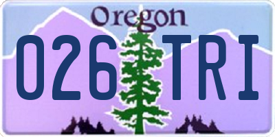 OR license plate 026TRI