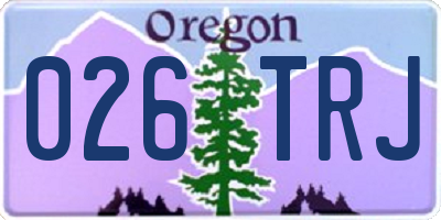 OR license plate 026TRJ