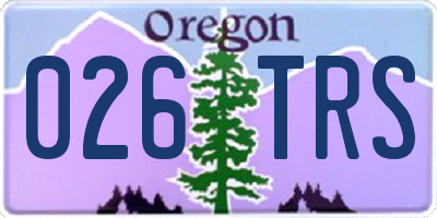 OR license plate 026TRS