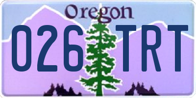 OR license plate 026TRT