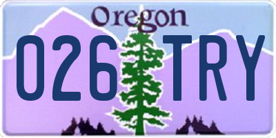 OR license plate 026TRY