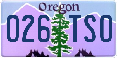 OR license plate 026TSO