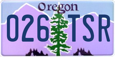 OR license plate 026TSR