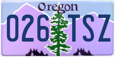 OR license plate 026TSZ