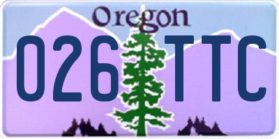 OR license plate 026TTC