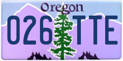 OR license plate 026TTE
