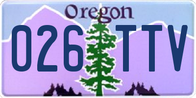 OR license plate 026TTV