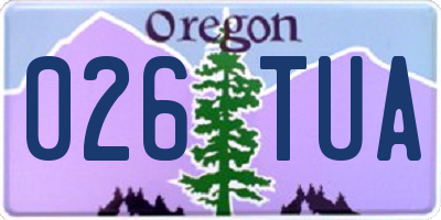 OR license plate 026TUA