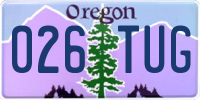 OR license plate 026TUG