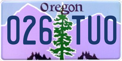 OR license plate 026TUO