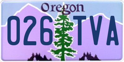 OR license plate 026TVA