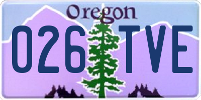 OR license plate 026TVE