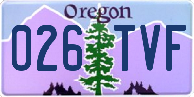 OR license plate 026TVF