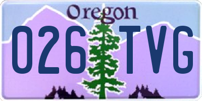 OR license plate 026TVG