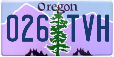OR license plate 026TVH