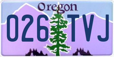 OR license plate 026TVJ