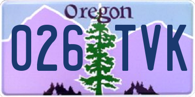 OR license plate 026TVK
