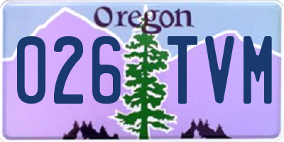 OR license plate 026TVM