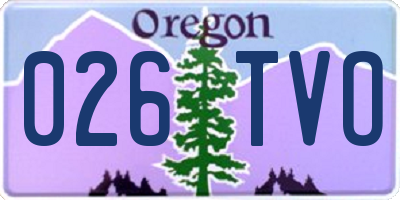 OR license plate 026TVO