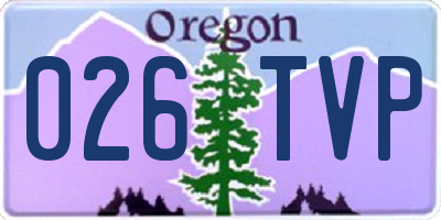 OR license plate 026TVP