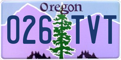 OR license plate 026TVT
