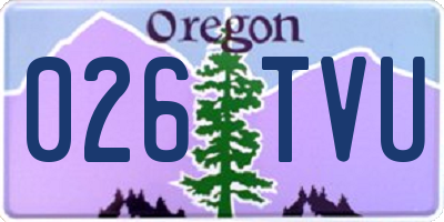 OR license plate 026TVU