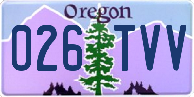 OR license plate 026TVV