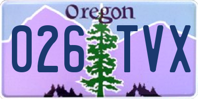 OR license plate 026TVX