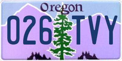 OR license plate 026TVY
