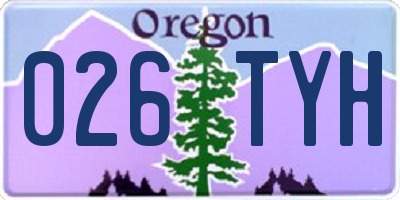 OR license plate 026TYH