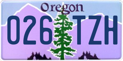 OR license plate 026TZH