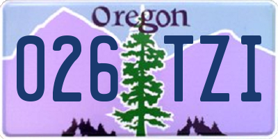 OR license plate 026TZI