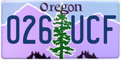 OR license plate 026UCF