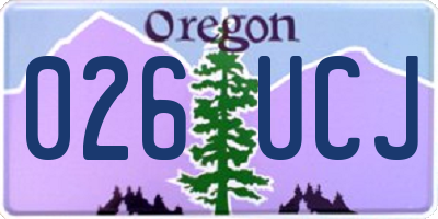 OR license plate 026UCJ