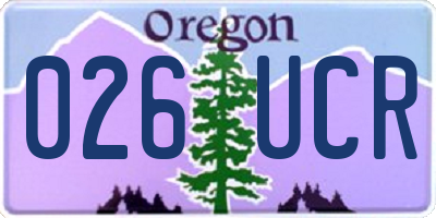 OR license plate 026UCR
