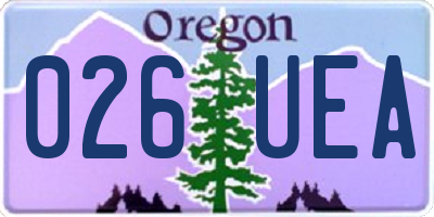 OR license plate 026UEA
